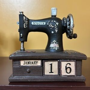 Vintage Sewing Machine Calendar